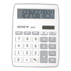 Genie 840S 10 Digit  Desktop Calculator Silver