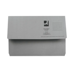 Document Wallet Half Flap 220gsm Grey