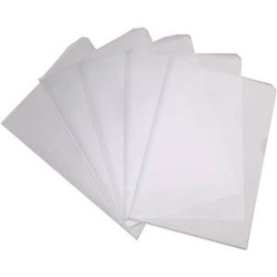 Cut Flush Folder A4 Embossed Clear