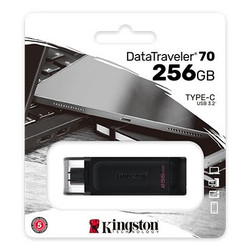 Kingston 256GB DataTraveler 70 USB-C 3.2 Gen 1 Pen Drive Memory Stick DT70/256GB