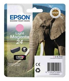 Epson C13T24264010 Genuine Light Magenta, Magenta Ink Cartridge