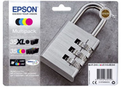 Epson 35XL BCMY Black Cyan Magenta Yellow High Capacity 4 Ink Cartridge Multipack - C13T35994010