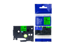IJT Compatible Brother TZE-741 Black on Green Labelling Tape