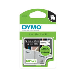 Dymo 16959 Black on White Label Tape Cassette