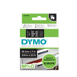 Dymo 45811 White on Black Label Tape Cassette