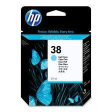 HP No:38 C9418A Genuine Light Cyan, Cyan Ink Cartridge