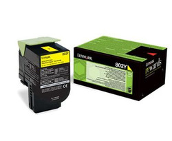 Lexmark 802Y 80C20Y0 Genuine Yellow Toner Cartridge