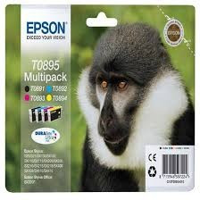 Epson T0895 Genuine Multipack, Black, Cyan, Magenta, Yellow Ink Cartridge