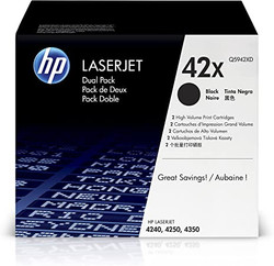 HP Black Toner Cartridge 42X Q5942XD - Twin Pack
