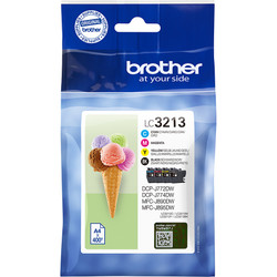 Brother Multipack Black, Cyan, Magenta, Yellow Ink Cartridges LC3213VAL