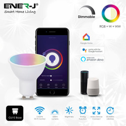 ENER-J Smart LED WiFi Colour Changing GU10 5W Spotlight Bulb
