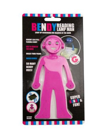 IJT Bendy Reading Lamp, Bookmark & Mobile Phone Holder Man - Pink