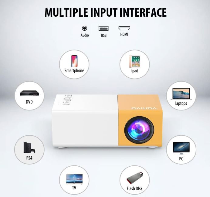 Vamvo YG300 Pro Mini HDMI Portable Multimedia Projector