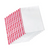 Delux A4 Punched Pocket Side Opening Red Strip