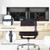 IJT Dual PC Monitor Adjustable VESA Mount Arm with Desk Clamp & Grommet Mount