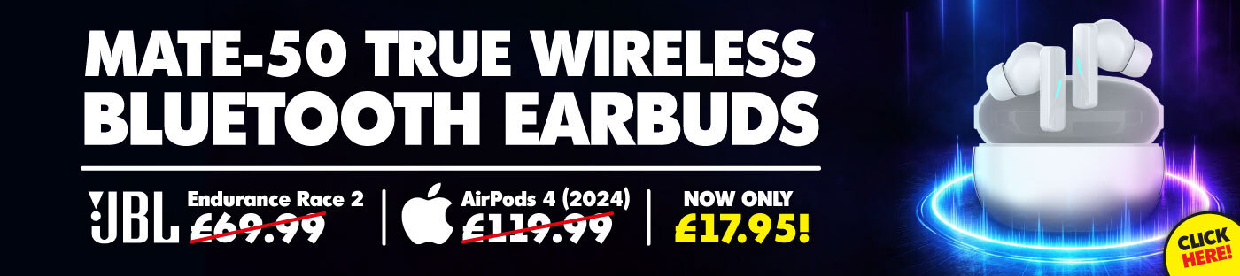 Buy TWS MT50 Wireless EarBuds at IJT Direct only £17.95