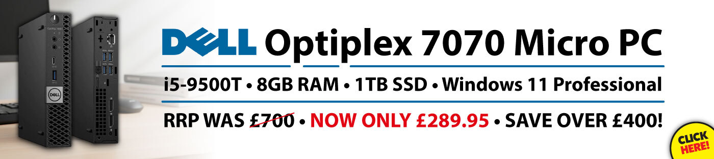 Dell OptiPlex 7070 Intel i5 9th Gen Windows 11 Pro Micro PC only £289.95