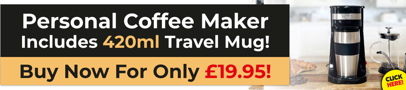 Quest Coffee Maker with Travel Mug only £19.95