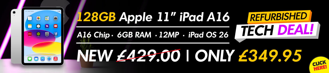 Apple iPad A16 11" 2025 Tablet only £349.95