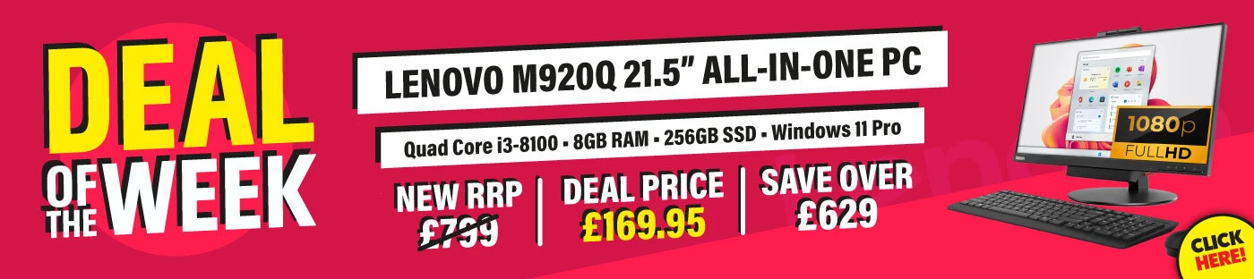 Lenovo M920Q Intel i3 8th Gen 21.5 Inch All in One PC only £169.95