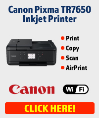 Canon Pixma TR7650 A4 Wireless Duplex Colour Inkjet Printer Bundle Deal