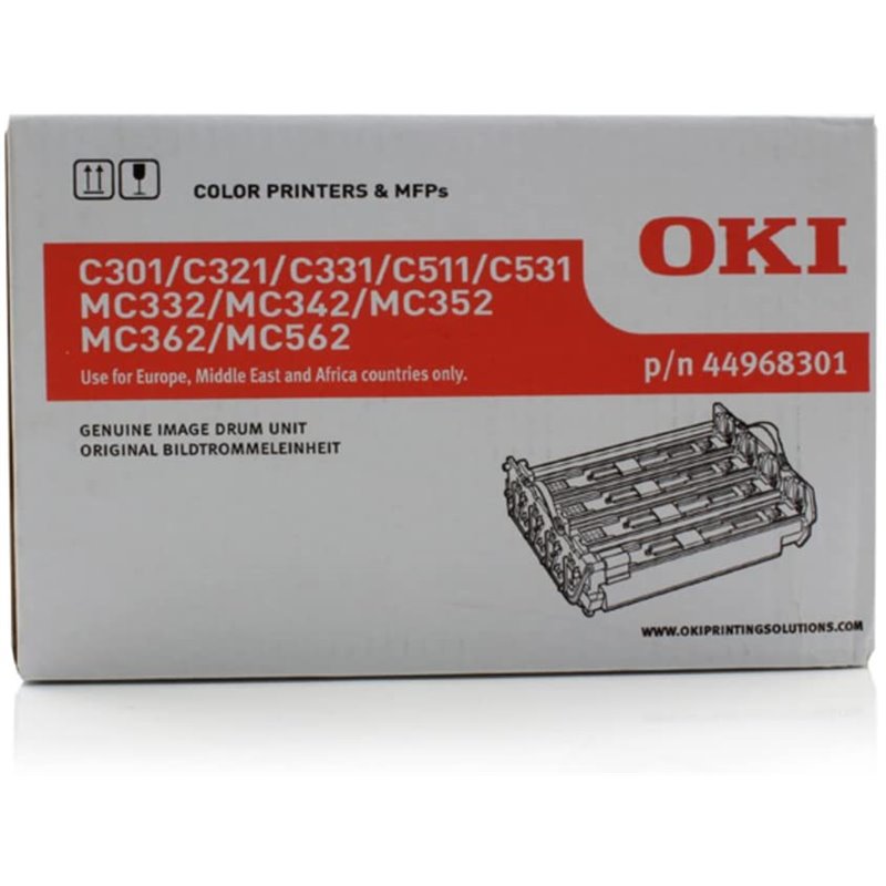 OKI Black, Cyan, Magenta, Yellow Imaging Drum Unit 44968301 - IJT Direct
