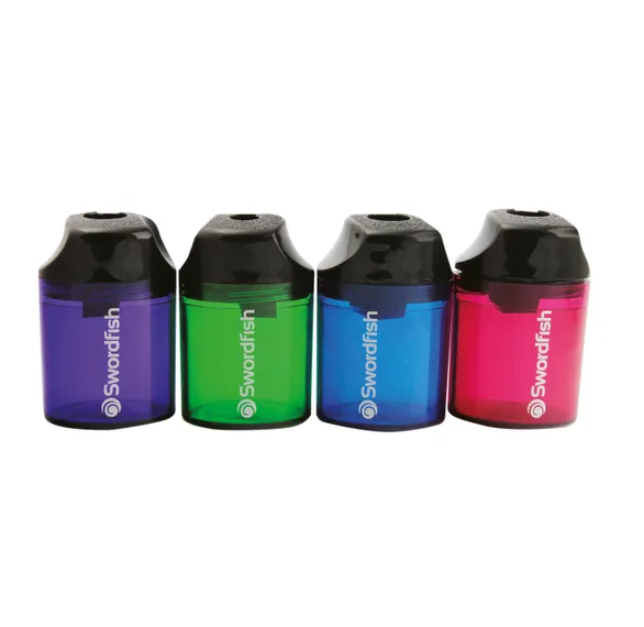 Swordfish Canister Double Hole Pencil Sharpener