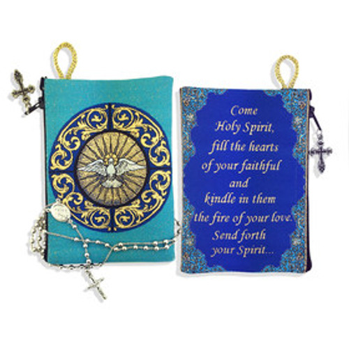 Holy Spirit" Bernini Inspired Tapestry Pouch Keepsake Pouch - Turquoise