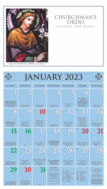 Churchman's Ordo Kalendar (Calendar) 2023