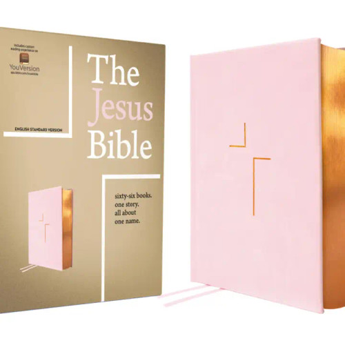 Esv the Jesus Bible Leathersoft Over Board Pink