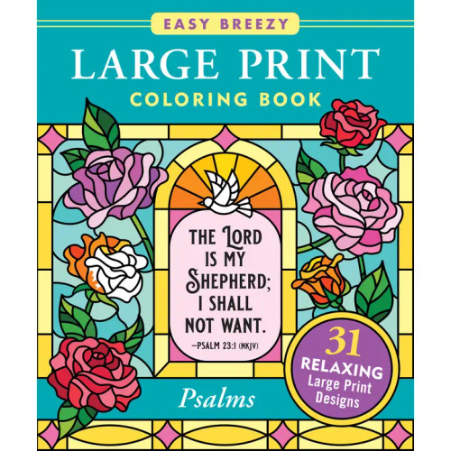 Psalms Large Print Coloring Book - Psalms