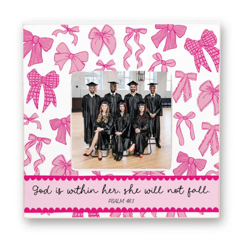 Pink Bows God Is Within Her Frame