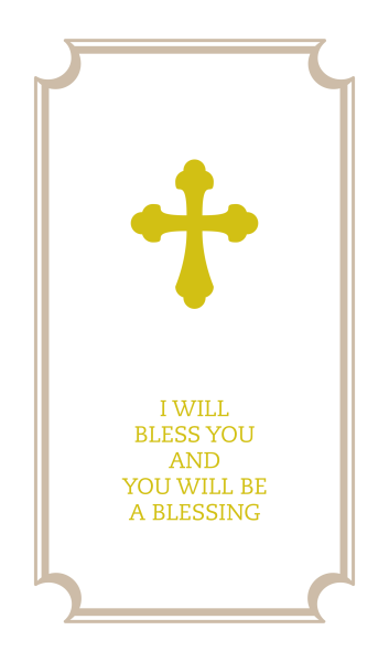 I Will Bless You and You Will Be a Blessing Commemorative Wedding