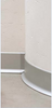 80mm aluminium skirting bending around wall