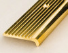 23x6mm ribbed brass stair edging for lvt or lino