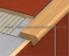 Wood stair nosing for ceramic tile stairs and steps 