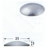 Aluminium Tactile Stud For Adhesive Fixing-Plain, Flat Back