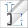 Aluminium Flat Wide Listello Profile For Walls,2.5m