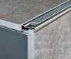 Stainless steel tile-in anti slip stair nosing