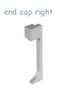 Aluminium right end cap for LED skirting