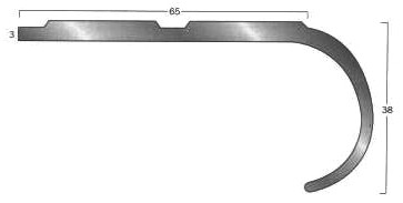 Flexible PVC Bullnose Rounded Stair Nosing 2.75m National Stair Nosings & Floor Edgings
