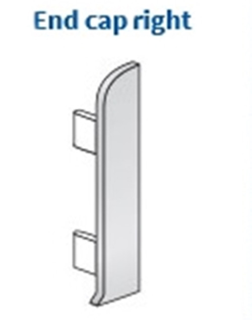 End Cap Right For Aluminium Clip-On Skirting 