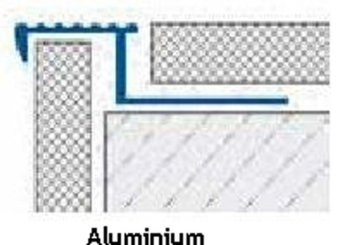 Aluminium Non Slip Grooved Tread Tile-In Stair Edge Nosing For Tiles- 2.5m Aluminium Non Slip Grooved Tread Tile-In Stair Edge Nosing For Tiles- 2.5m