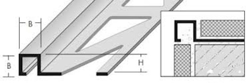 Aluminium Square Edge Tile Trim - 2.5m Aluminium Square Edge Tile Trim - 2.5m