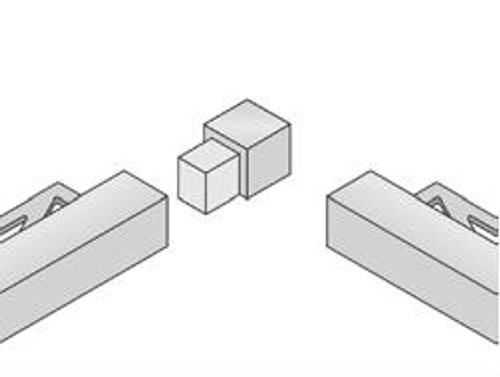 Internal/External Corner Y For PVC Square Edge Tile Trims - 2.5m