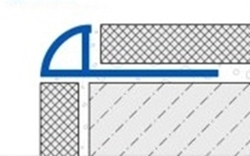 Aluminium Quadrant Tile Trim - 2.5m Aluminium Quadrant Tile Trim - 2.5m