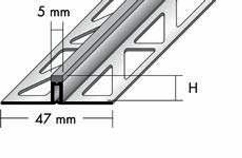 PVC Expansion Joint Profile With Extra Narrow Visible Surface-2.5m 