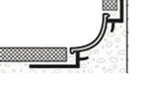 PVC Wall/Floor Junction With 2 Legs For Bathrooms-2.5m