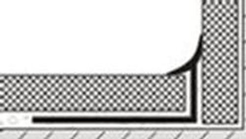 PVC Wall/Floor Junctions With Single Leg For Sanitary Areas- 2.5m