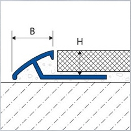 Transition Profile For Tiles & Flooring At Different Heights - 2.5m  Transition Profile For Tiles & Flooring At Different Heights - 2.5m